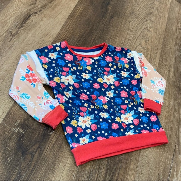 Penelope Plumm Floral Sweatshirt Top Shirt Multicolor Spring Bright 3T - Picture 2 of 11